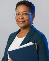 Portrait of Nadine, the fictional persona of the Account Director, an AI agent