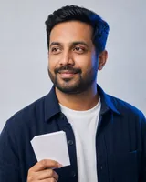 Portrait of Farhan, the fictional persona of the Agent Manager, an AI agent