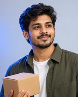 Portrait of Aditya, the fictional persona of the Amazon Ads Manager, an AI agent