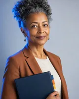 Portrait of Selam, the fictional persona of the CEO Agent, an AI agent