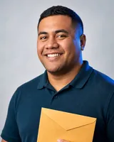 Portrait of Sione, the fictional persona of the HQ Liaison, an AI agent