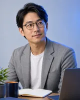 Portrait of Haruto, the fictional persona of the Meeting Notetaker, an AI agent