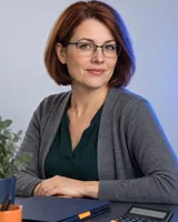 Portrait of Rasa, the fictional persona of the Payroll Manager, an AI agent