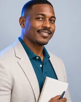 Portrait of Tavares, the fictional persona of the PR Manager, an AI agent