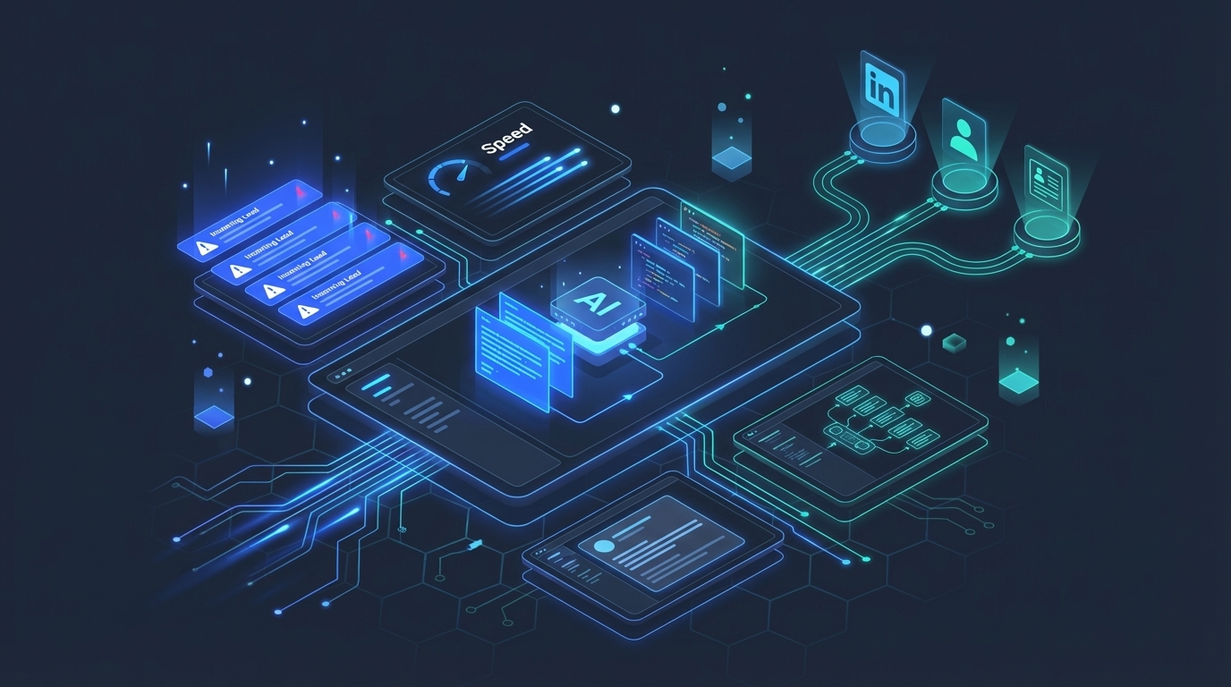 AI-powered lead response automation dashboard showing instant detection and personalized email generation