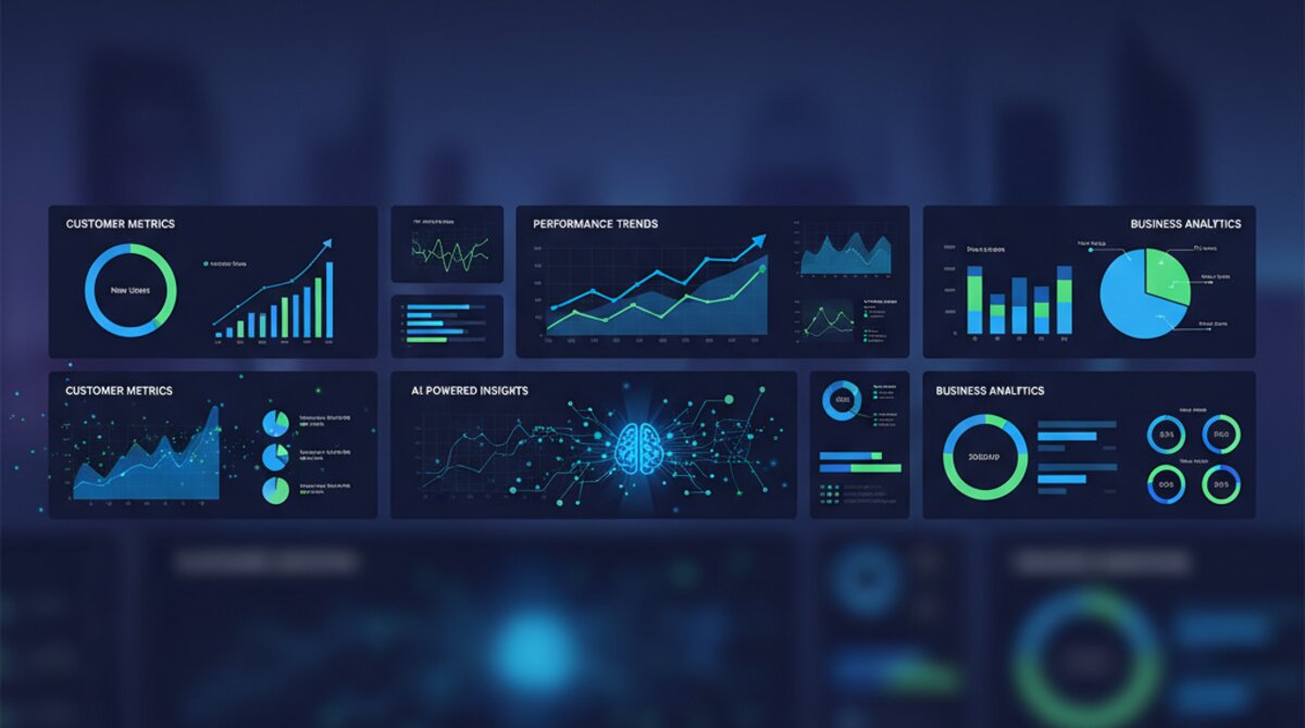 Business analytics data visualization and insights dashboard