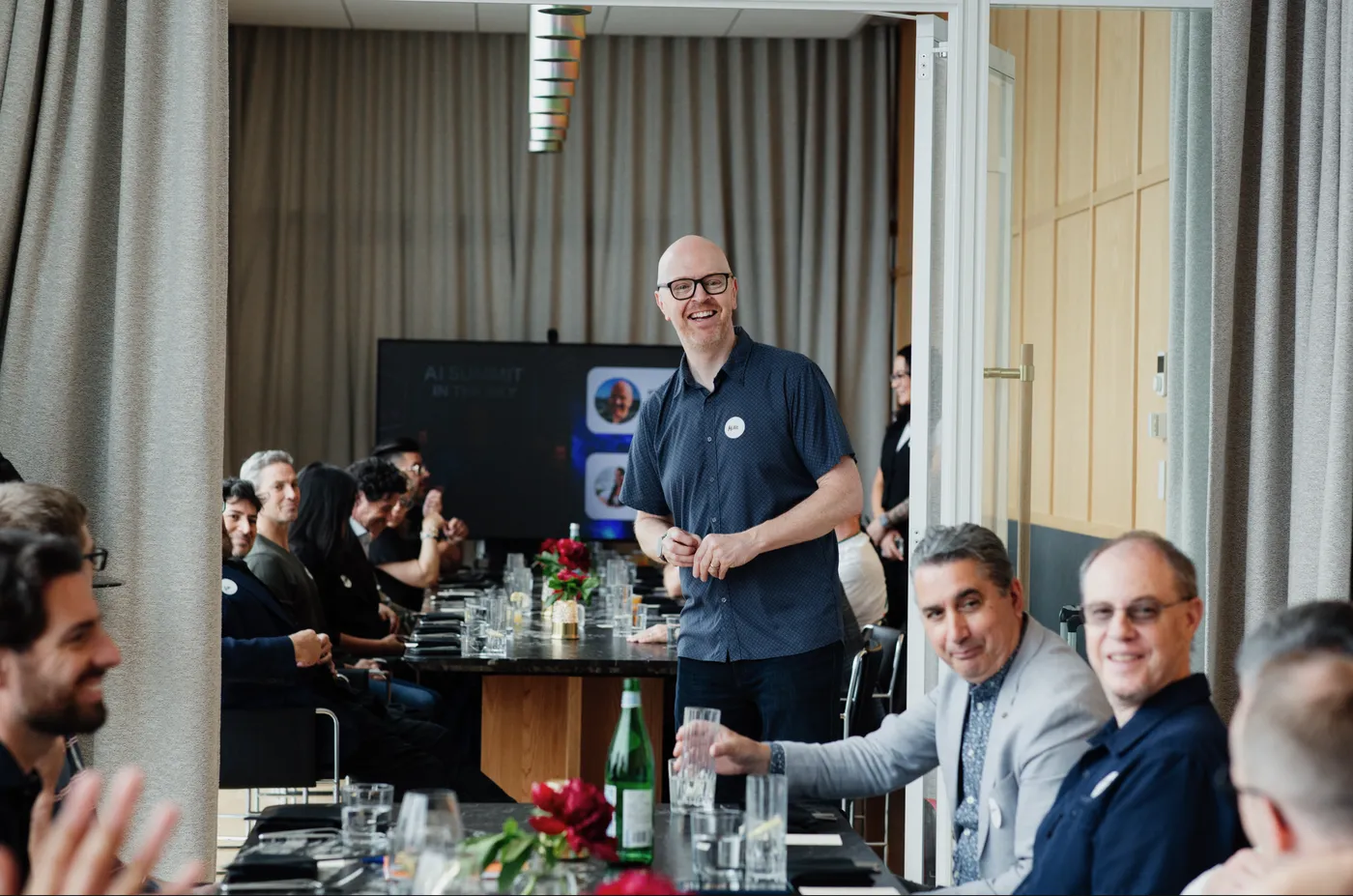 Mike with founders at the EO One Canada Conference, Montreal